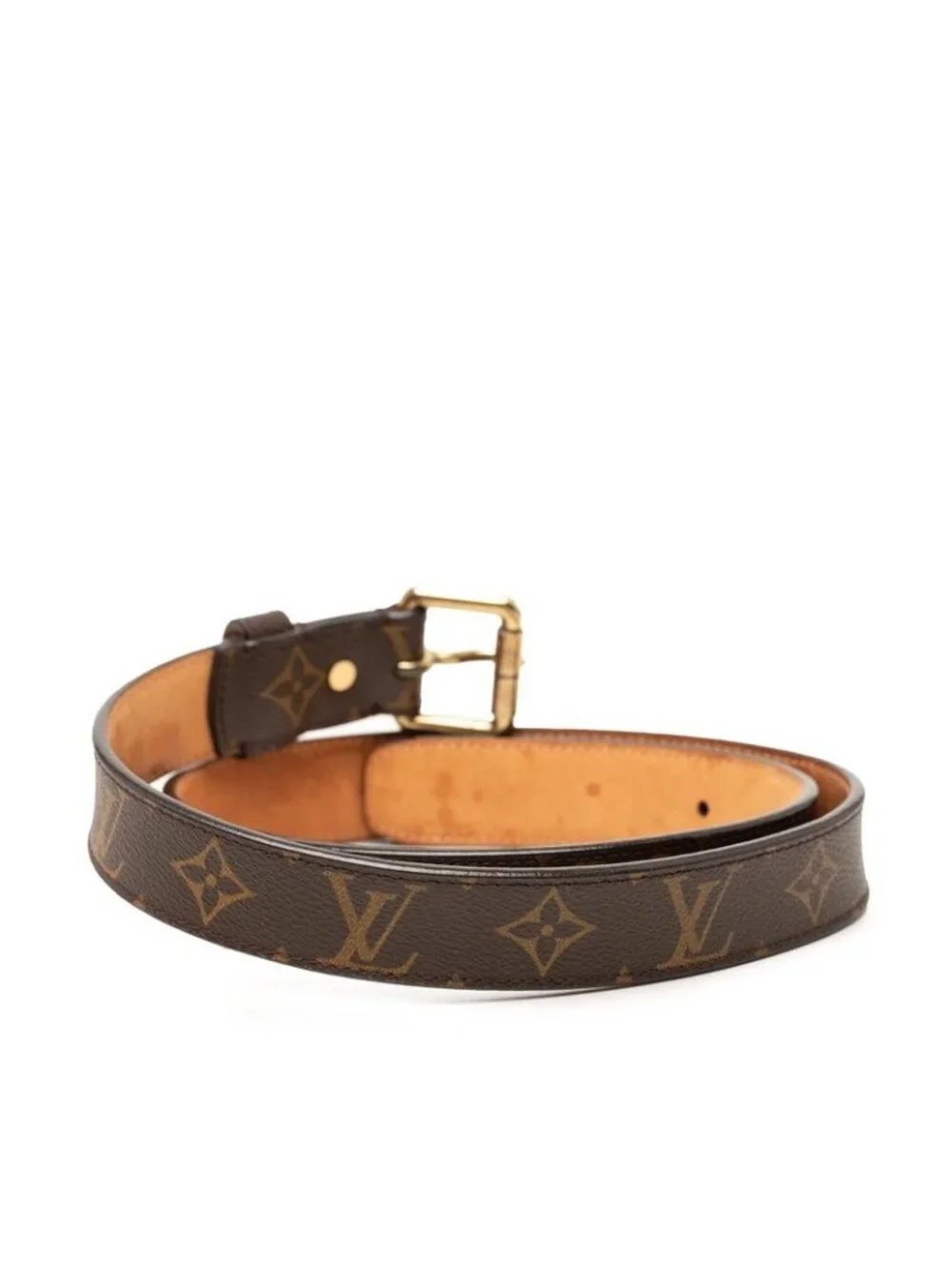 Louis Vuitton Monogram Belt 90/36 Brown Leather